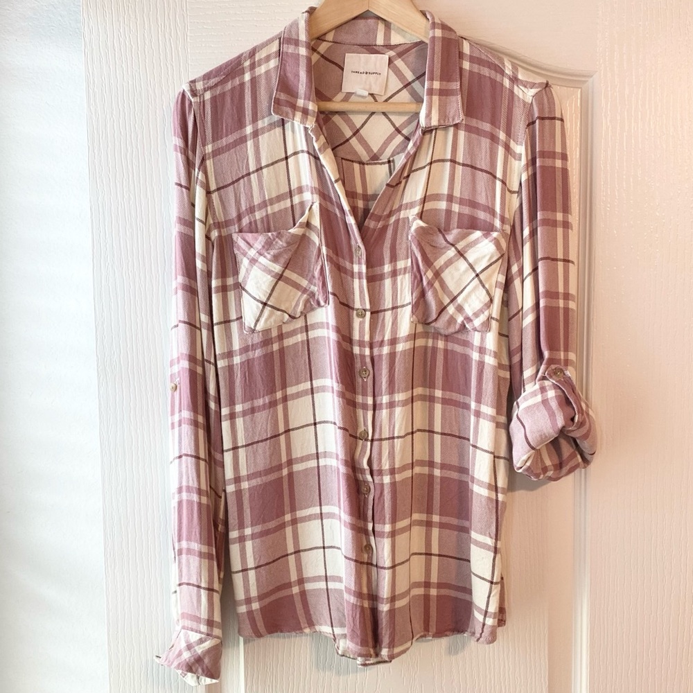 Thread & Supply plaid boyfriend shirt